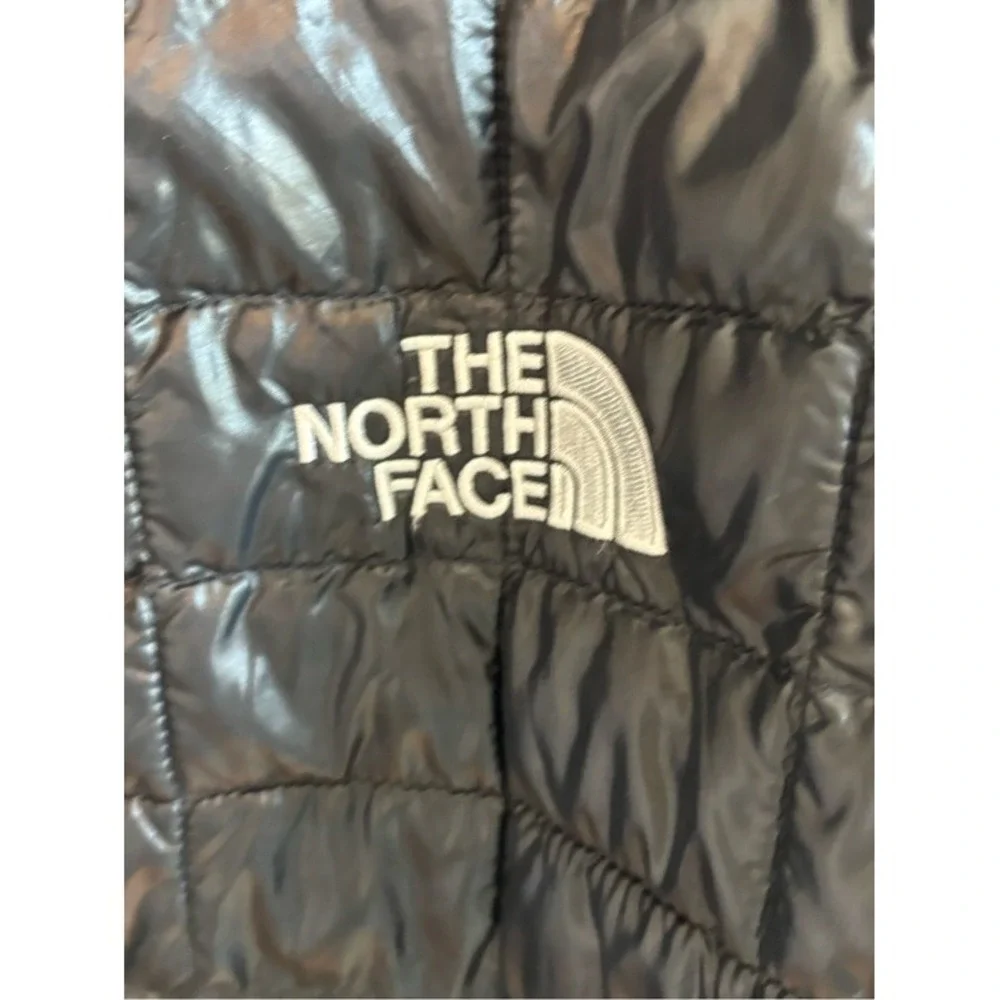 The North Face Thermoball Puffer Jacket Black Mens Large Quilted Zip Consign